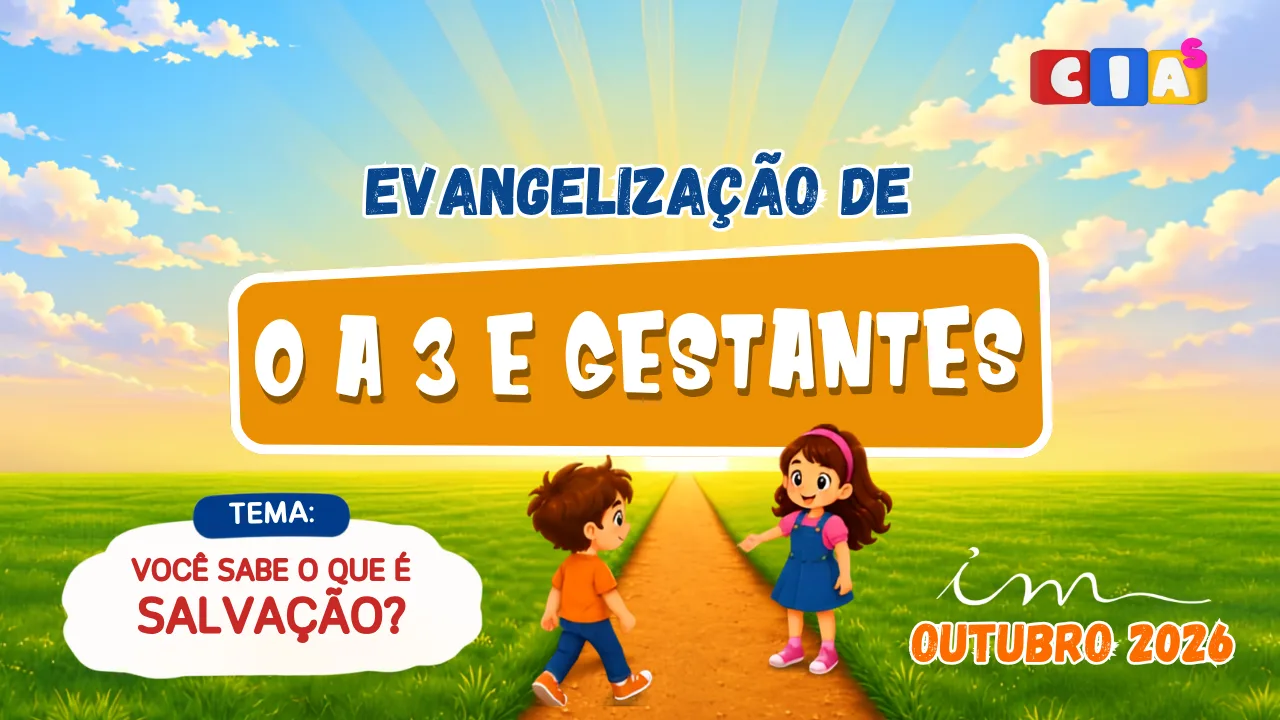 Arte da evangelização da classe de bebês, de 0 a 3 anos, e gestantes